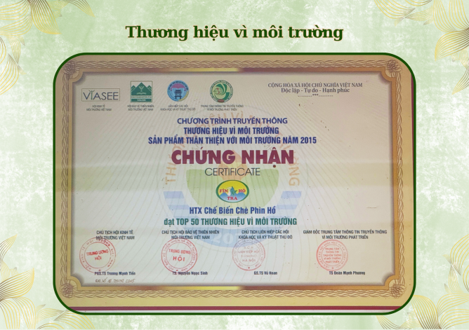 Trà Shan Tuyết Fìn Hò Đạt Nhiều Bằng Khen Của Thủ Tướng Chính Phủ, Bộ Nông Nghiệp Và Giành Nhiều Giải Thưởng Danh Giá
