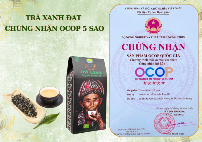 Tra xanh – Hong tra dat hang OCOP 5 Sao Quoc Gia
